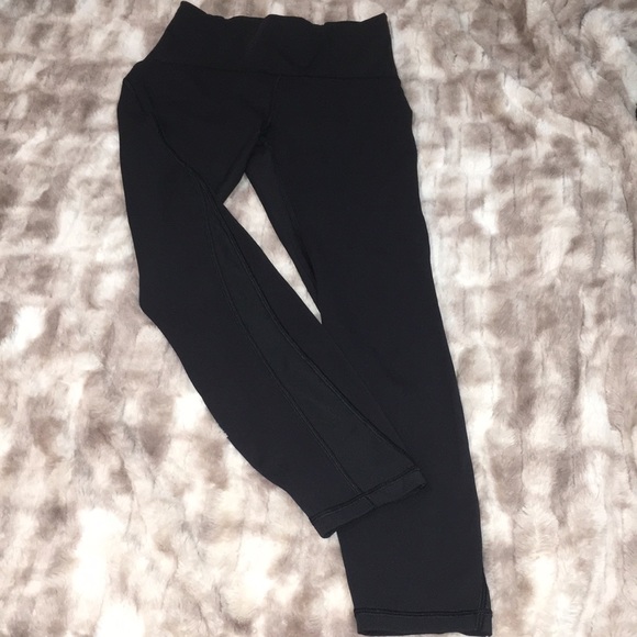 Lululemon Train Times 23" Side Mesh Crop Leggings Black - Picture 1 of 8